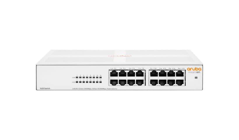 HPE Aruba Instant On 1430 16G Switch - switch - 16 ports - unmanaged - rack-mountable