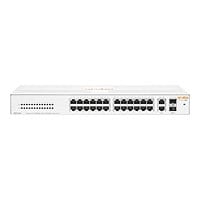 HPE Aruba Instant On 1430 26G 2SFP Switch - switch - 26 ports - unmanaged - rack-mountable