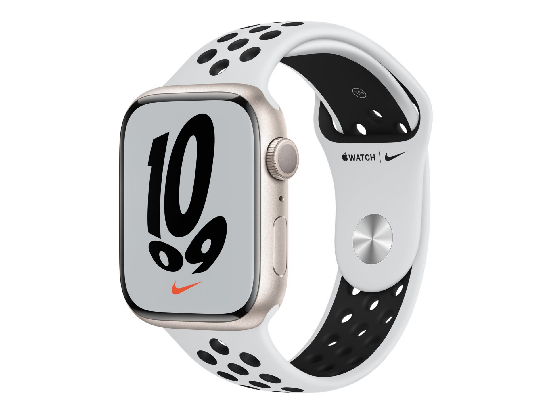 Apple Watch Nike Series 7 (GPS) - starlight aluminum - smart watch with ...