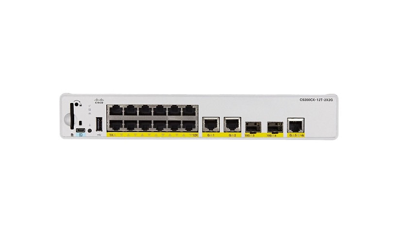 Cisco Catalyst 9200CX - Network Advantage - switch - compact - 12 ports - managed - rack-mountable