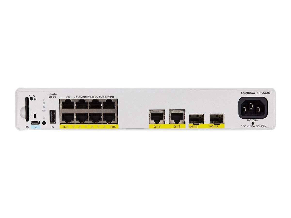 Cisco Catalyst 9200CX - Network Essentials - switch - compact - 8 ports - managed - rack-mountable