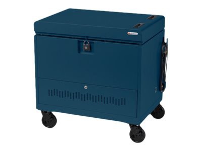 Bretford Cube Toploader TVTL30CADUSB - cart - pre-wired - for 30 tablets / notebooks - with caddies - topaz