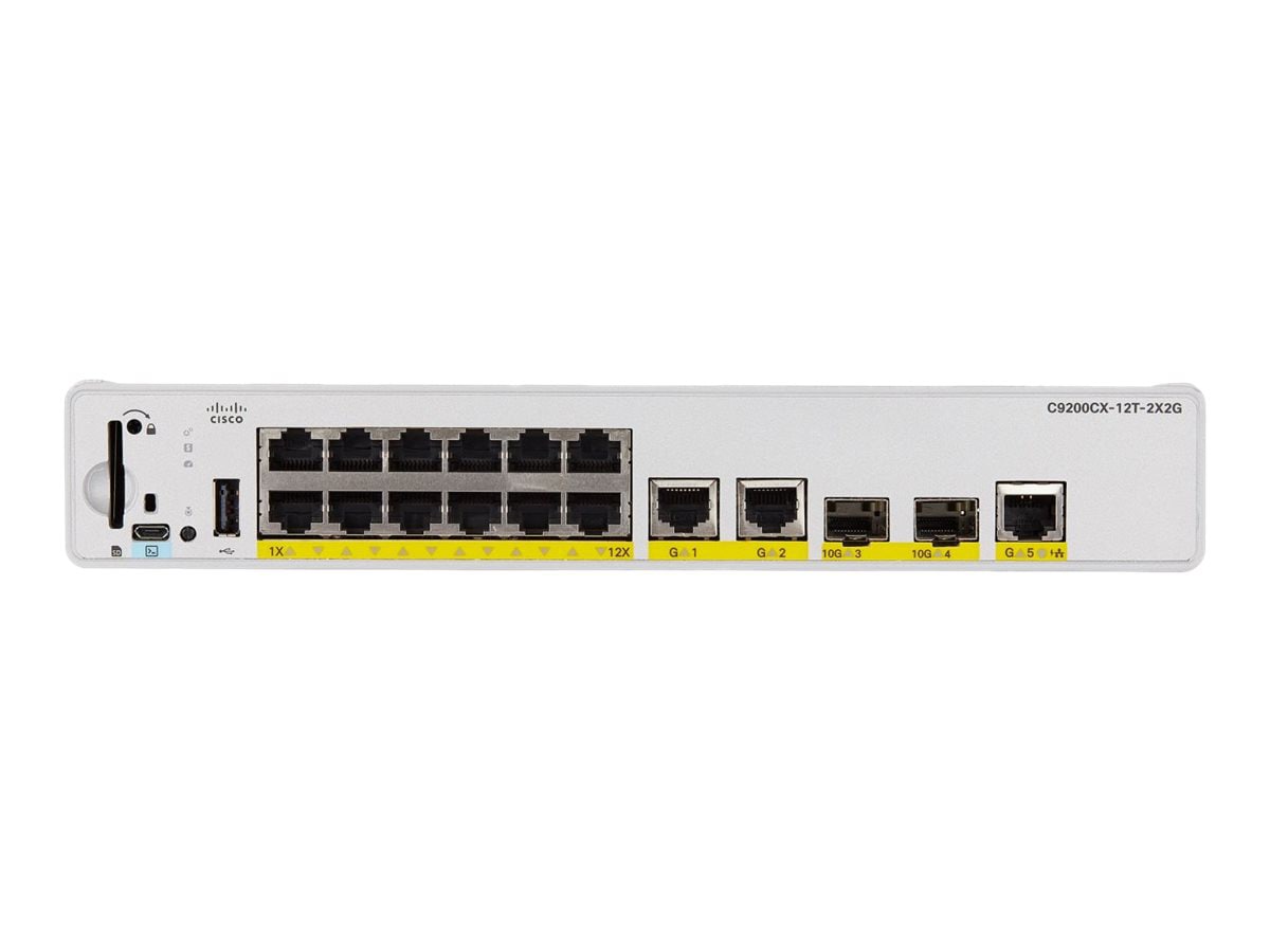 Cisco Catalyst 9200CX - Network Essentials - switch - compact - 12 ports - managed - rack-mountable