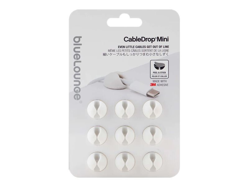 Bluelounge CableDrop Mini - attaches de câbles