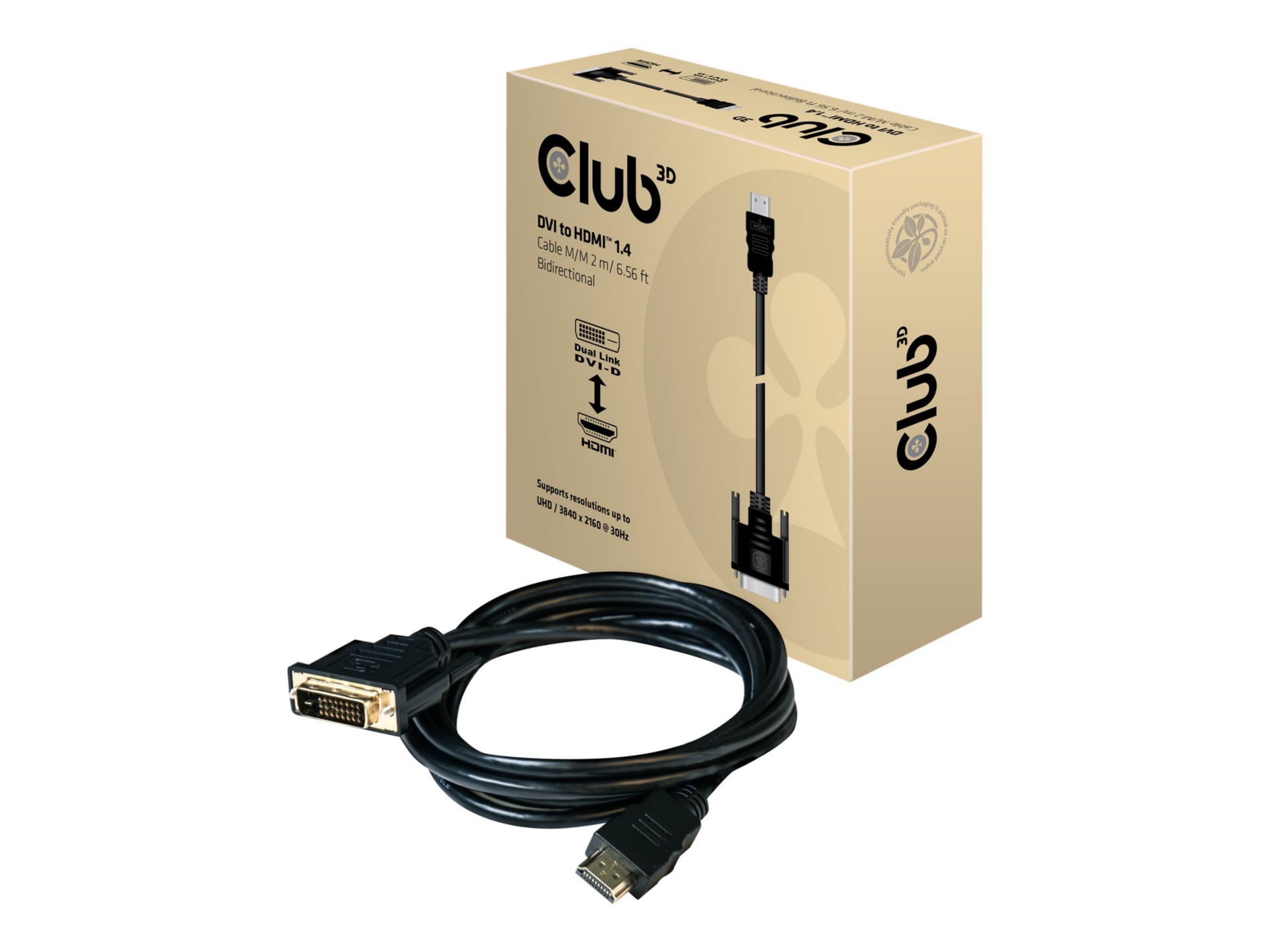 Club 3D CAC-1210 - adapter cable - HDMI / DVI - 2 m