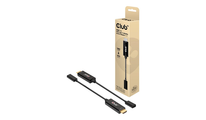 Club 3D câble adaptateur - HDMI / USB - 22 cm