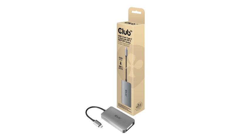 Club 3D - USB / DVI cable - 24 pin USB-C to DVI-D - 24.5 cm