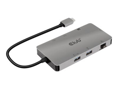 Club 3D - docking station - USB-C 3.2 Gen 1 / Thunderbolt 3 - HDMI - 1GbE