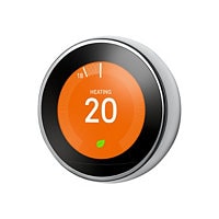 Google Nest Learning - thermostat - Bluetooth, 802.11a/b/g/n, 802.15.4 - white