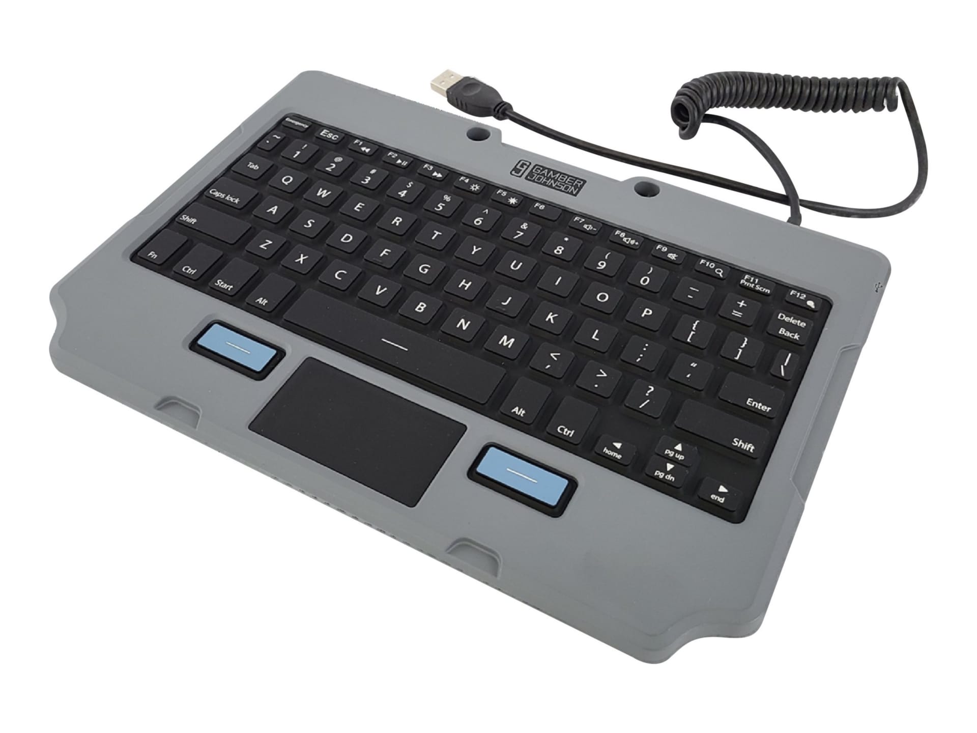Gamber-Johnson Rugged Lite - keyboard - with touchpad - QWERTY - US - with Quick Release Keyboard Cradle