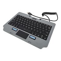 Gamber-Johnson Rugged Lite - keyboard - with touchpad - QWERTY - US - with Quick Release Keyboard Cradle