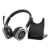 Grandstream GUV3050 - HD Bluetooth wireless headset and charging stand - black