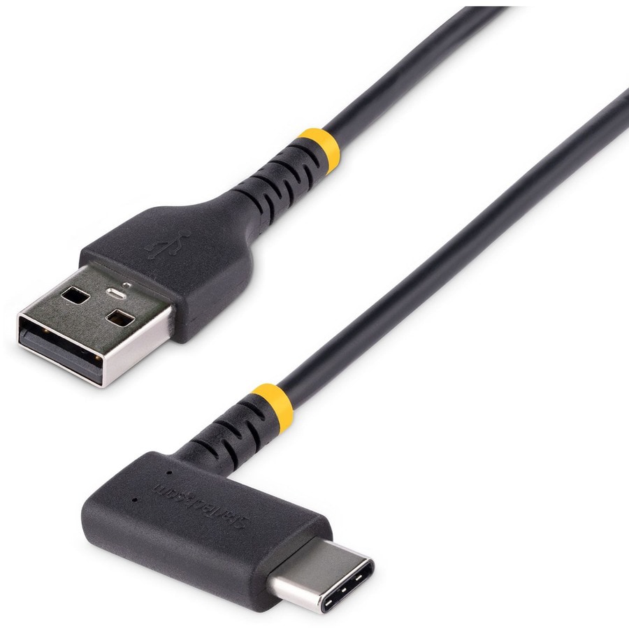 StarTech.com 6in/15cm USB A to C Charging Cable Right Angle Heavy Duty Fast Charge USB-C Cable 3A