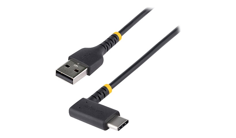 StarTech.com 3ft/1m USB A to C Charging Cable Right Angle Heavy Duty Fast Charge USB-C Cable 3A