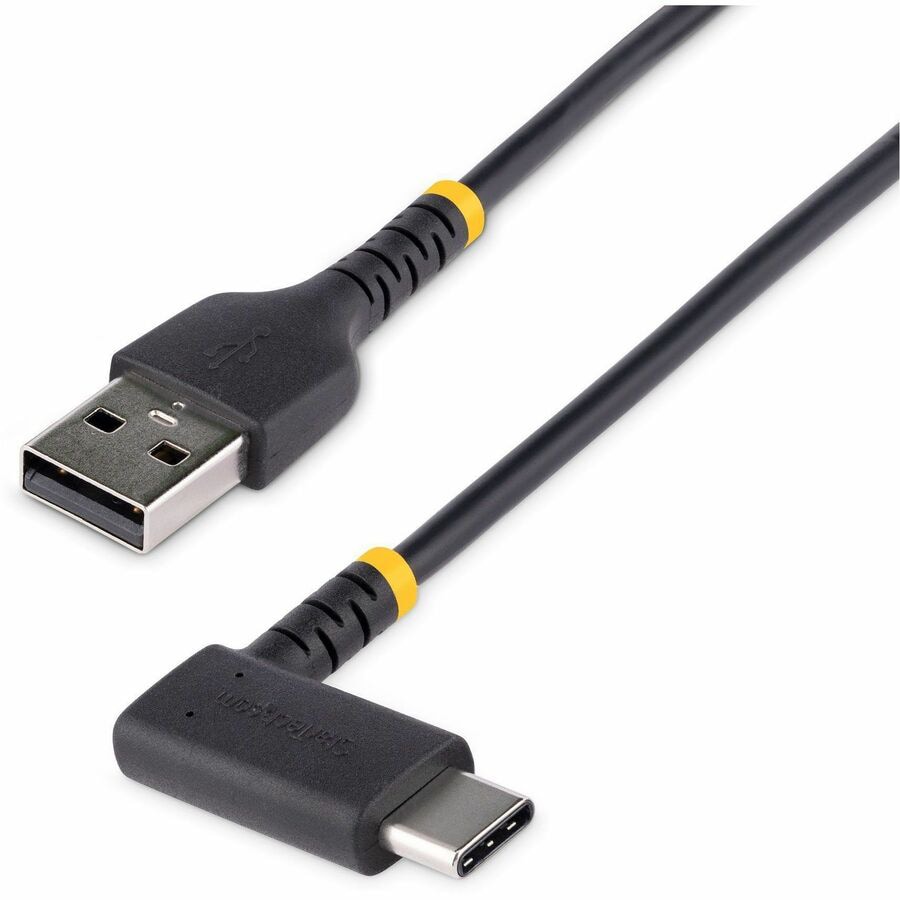 StarTech.com 1ft (30cm) USB-A to USB-C Fast Charging Cable, Rugged, Right-A
