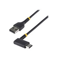 StarTech.com 1ft (30cm) USB A to C Charging Cable Right Angle, 3A