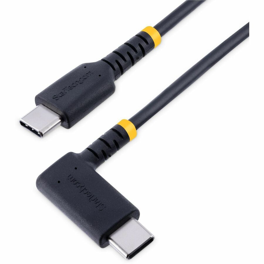 StarTech.com 3ft USB C Charging Cable Right Angle 60W PD 3A Heavy Duty Fast Charge USB-C Cable