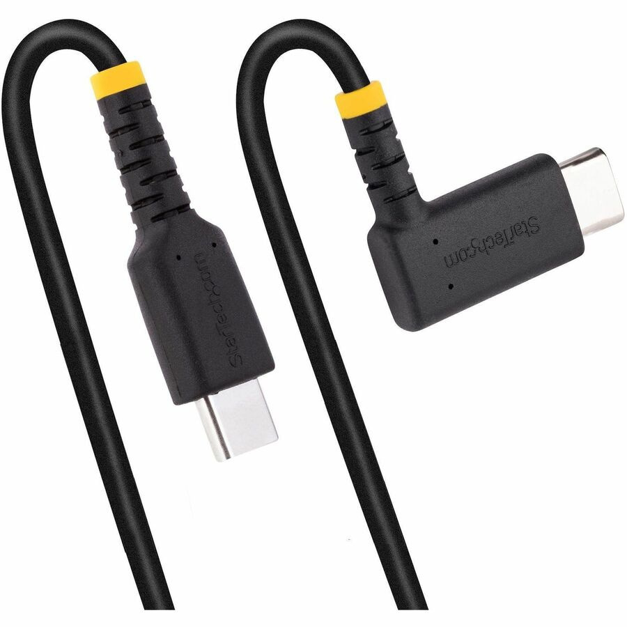 Thumbnail 6 of 7 for StarTech.com 3.3ft (1m) USB-C Fast Charging Cable, Rugged, Right-Angled, Charge & Sync, 60W (3A) PD, USB 2.0, TPE Jacket