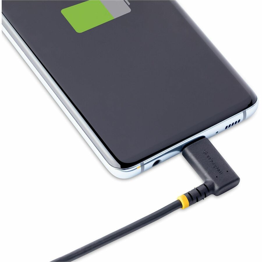 Thumbnail 7 of 7 for StarTech.com 3.3ft (1m) USB-C Fast Charging Cable, Rugged, Right-Angled, Charge & Sync, 60W (3A) PD, USB 2.0, TPE Jacket