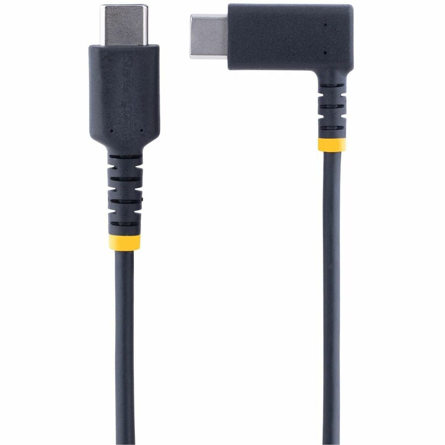 Thumbnail 4 of 10 for StarTech.com 6.6ft (2m) USB-C Fast Charging Cable, Rugged, Right-Angled, Charge & Sync, 60W (3A) PD, USB 2.0, TPE Jacket