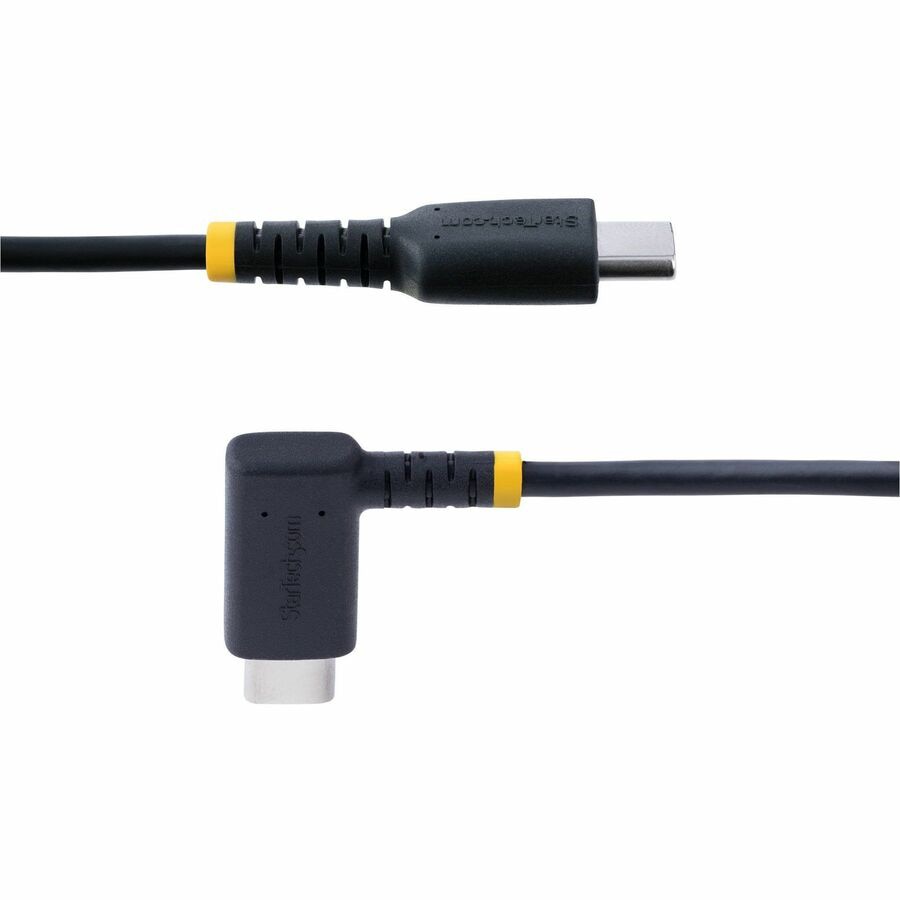 Thumbnail 5 of 10 for StarTech.com 6.6ft (2m) USB-C Fast Charging Cable, Rugged, Right-Angled, Charge & Sync, 60W (3A) PD, USB 2.0, TPE Jacket