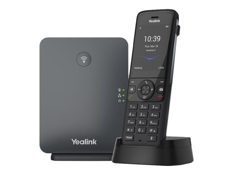 Yealink W78P - cordless VoIP phone - with Bluetooth interface with caller  ID - 3-way call capability