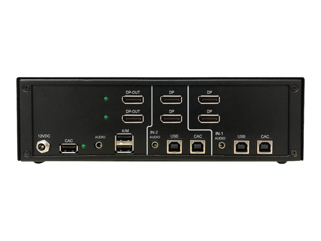 Tripp Lite Secure KVM Switch, 2-Port, Dual Head, DisplayPort to DisplayPort, 4K, NIAP PP4.0, Audio, CAC, TAA - KVM /
