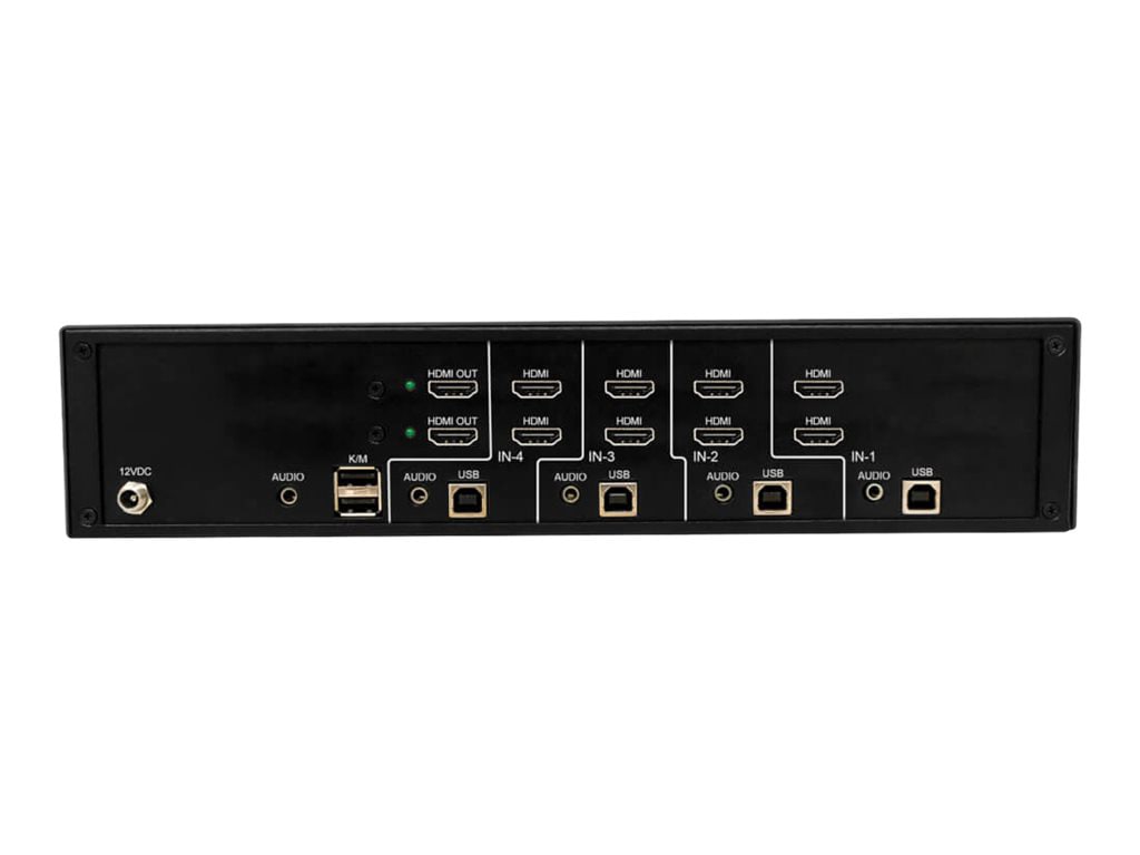 Tripp Lite Secure KVM Switch, 4-Port, Dual Head, HDMI to HDMI, 4K, NIAP PP4.0, Audio, TAA - KVM / audio switch - 4 ports