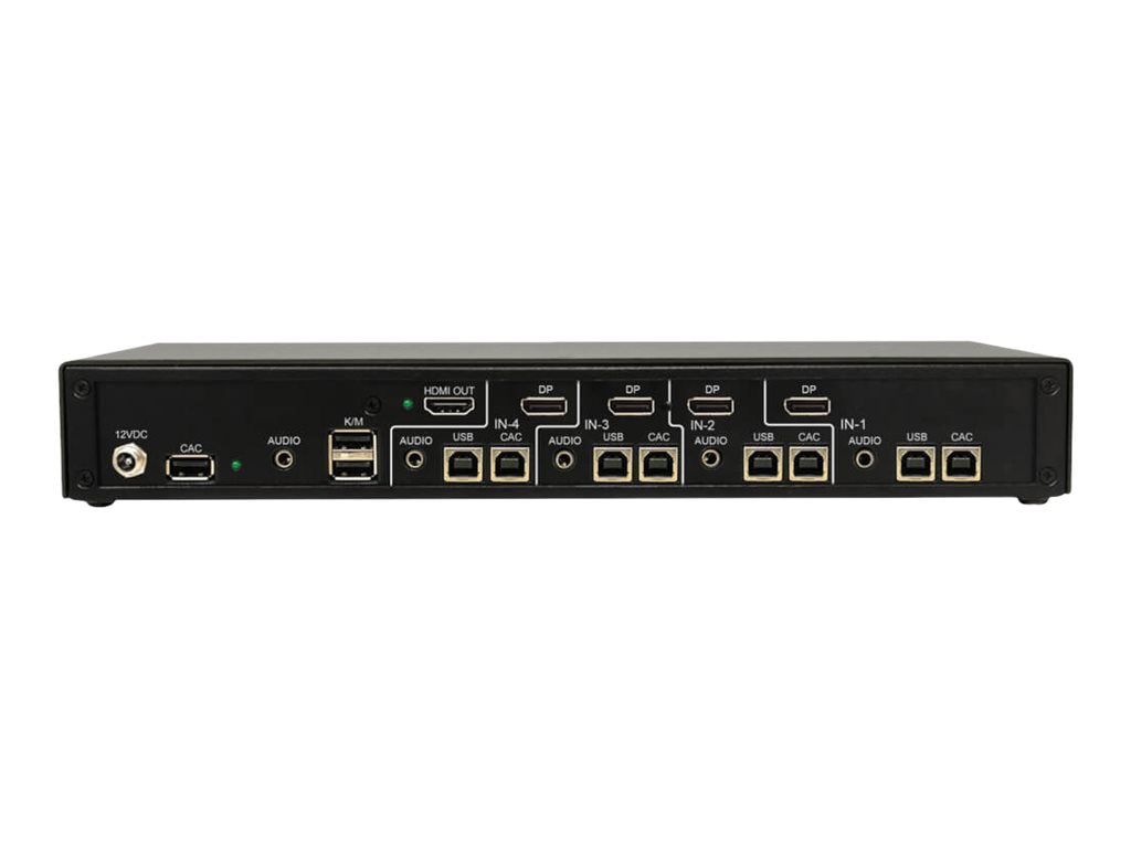 Tripp Lite Secure KVM Switch 4-Port Single-Head DP to HDMI 4K NIAP PP4.0
