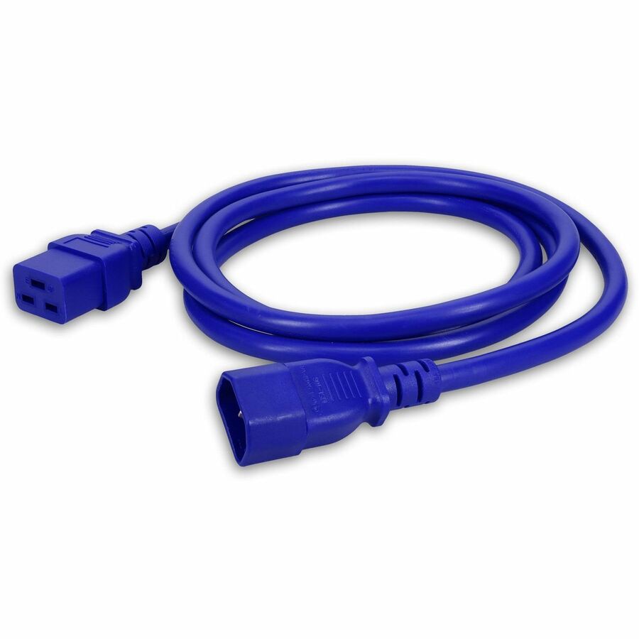 Proline 3ft C14 Male to C19 Female 14AWG 100-250V at 15A Blue Power Cable
