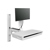 Ergotron CareFit Combo System with Worksurface mounting kit - modular - for LCD display / keyboard - white