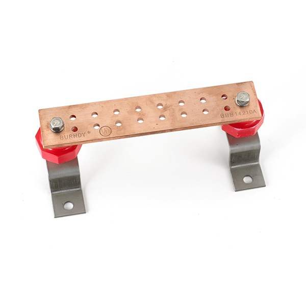 Hubbell grounding busbar - 2" x 10", 8d, insulated