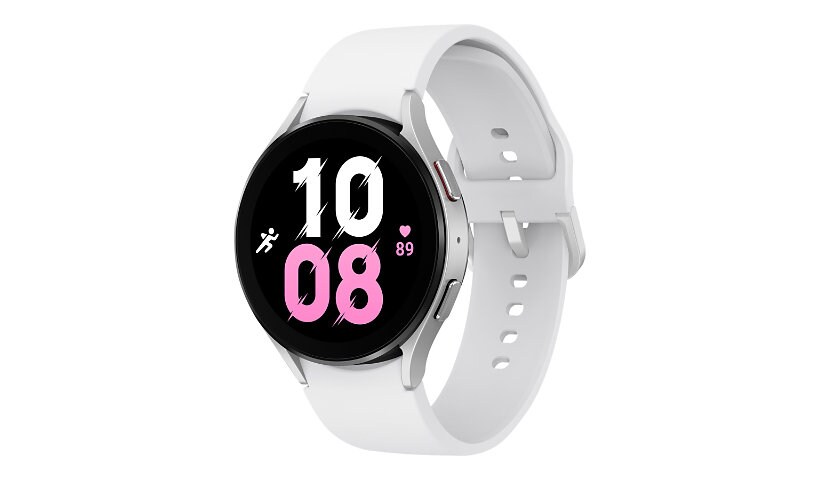 Samsung Galaxy Watch5 - silver - smart watch with sport band - white - 16 GB