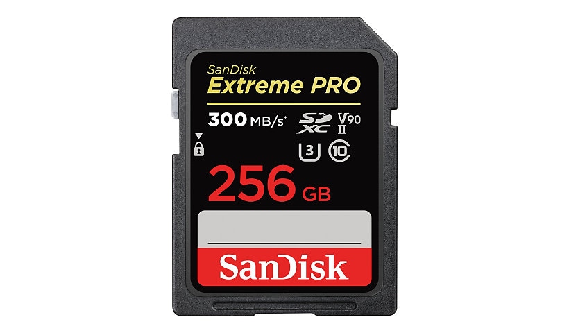SanDisk Extreme Pro - flash memory card - 256 GB - SDXC UHS-II