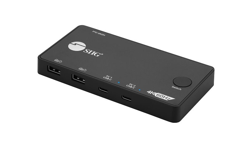 SIIG 2x1 USB-C 4K Video KVM Switch - KVM / USB switch - 2 ports