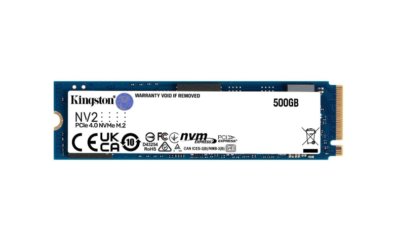 Kingston NV2 - SSD - 500 GB - PCIe 4.0 x4 (NVMe) - SNV2S/500G - Solid State  Drives 