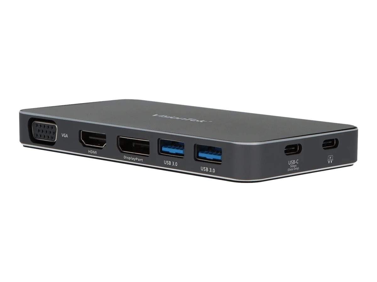 VisionTek VT210 Dual Display USB-C Docking Station with Power Passthrough