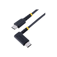 StarTech.com 1ft (30cm) USB C Charging Cable Right Angle, 60W PD 3A, Heavy Duty Fast Charge USB-C Cable, Durable Rugged