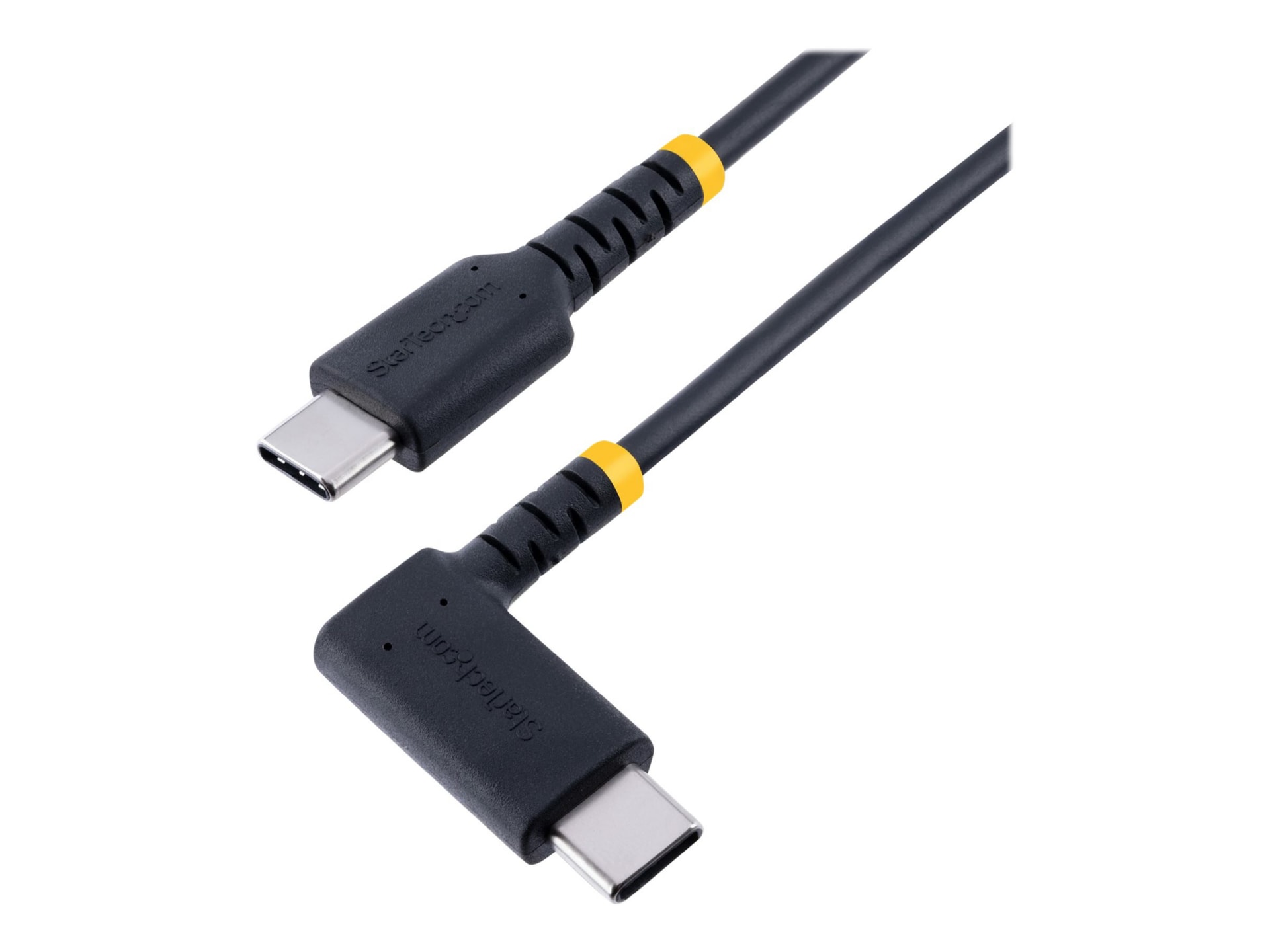 StarTech.com 6in (15cm) USB C Charging Cable Right Angle, 60W PD 3A, Heavy Duty Fast Charge USB-C Cable, Durable Rugged