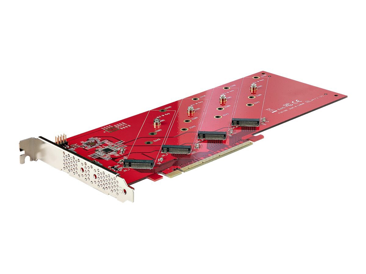 StarTech.com Quad M.2 PCIe Adapter Card, SSD/NVMe/AHCI, PCIe 4,0, PC/Linux