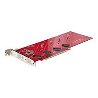 StarTech.com Quad M.2 PCIe Adapter Card, x16 Quad NVMe or AHCI M.2 SSD to PCI Express 4,0, Up to 7.8GBps/Drive, For