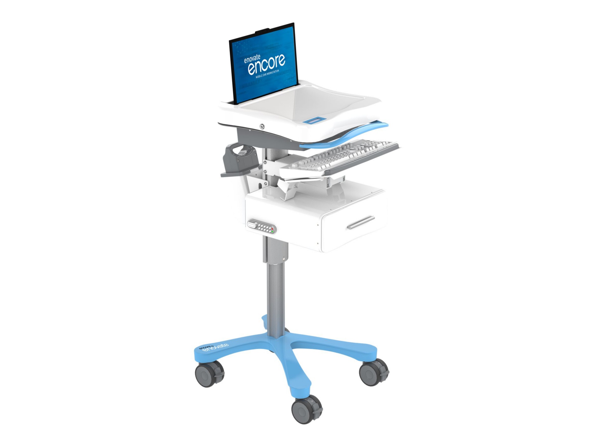 Enovate Medical Encore - cart - for notebook / keyboard / mouse - with MobiusPower Battery
