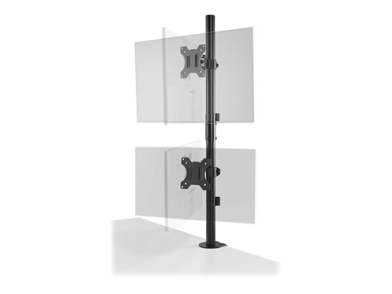 Kensington mounting kit - full-motion - for 2 flat panels - vertical stacking - black