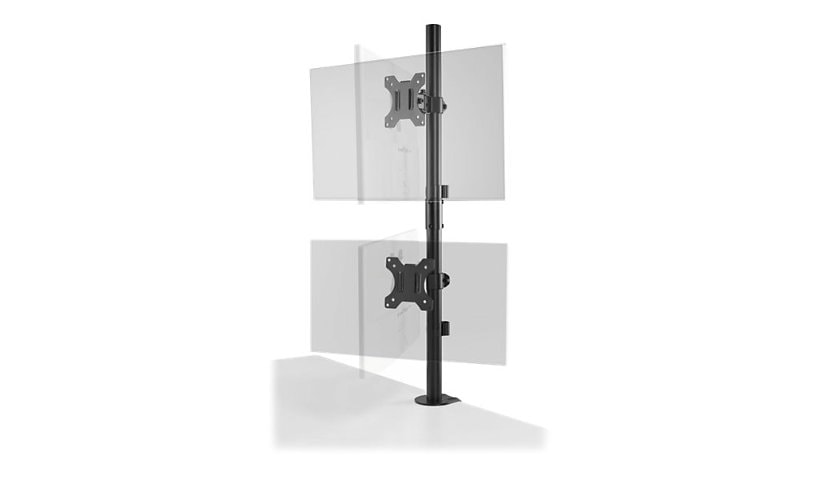 Kensington mounting kit - full-motion - for 2 flat panels - vertical stacking - black
