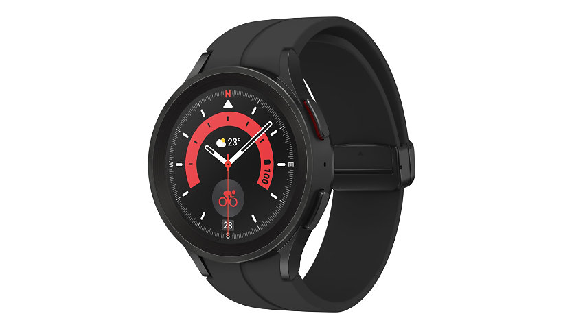 Samsung Galaxy Watch5 Pro - titane noir - montre intelligente avec bande sport - titane noir - 16 Go