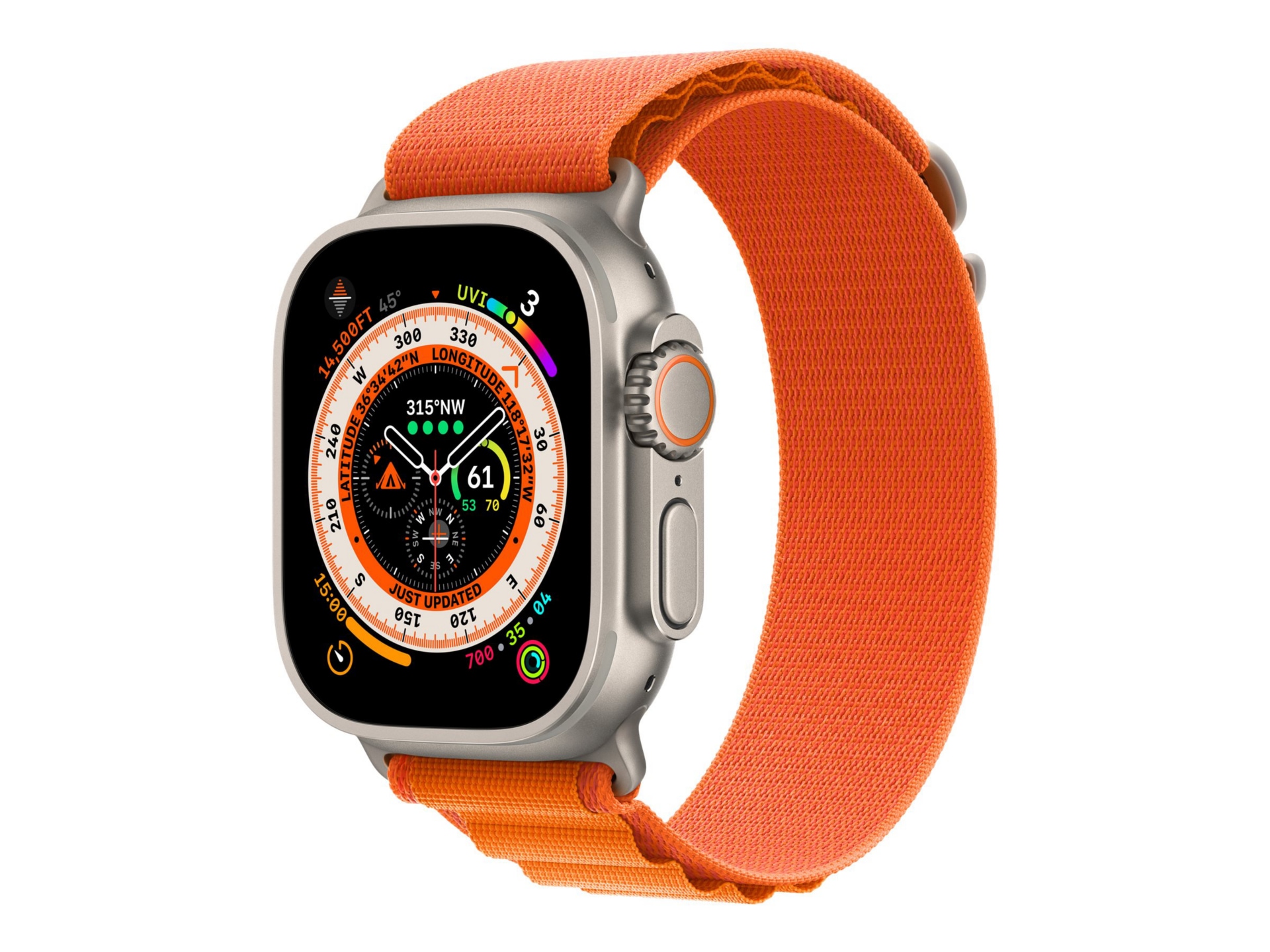 Apple Watch Ultra - titanium - smart watch with Alpine Loop - orange - 32 GB