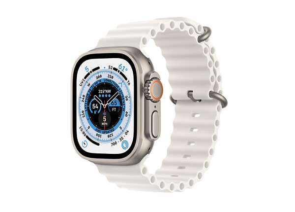 Apple Watch Ultra - titanium - smart watch with Ocean band - white - 32 GB
