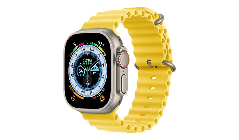 Apple Watch Ultra - titanium - smart watch with Ocean band - yellow - 32 GB