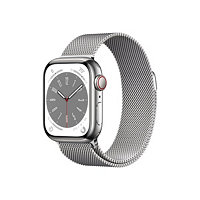 Apple Watch Series 8 (GPS + Cell) 41mm Silver Stainless Steel Case w Milane