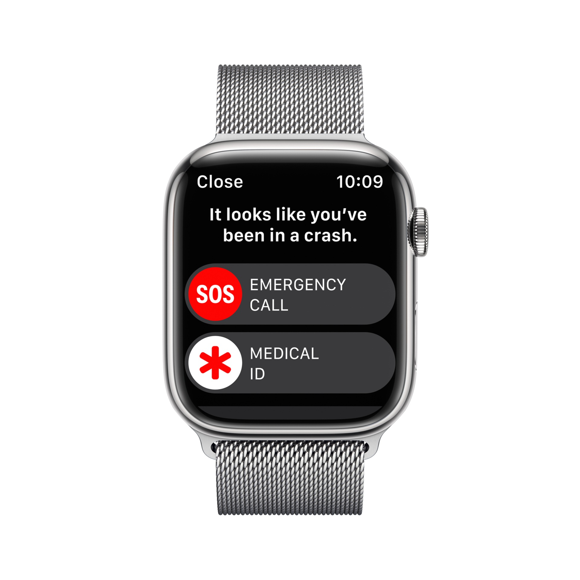 Thumbnail 6 of 10 for Apple Watch Series 8 (GPS + Cellular) - 45mm Silver Stainless Steel Case with Silver Milanese Loop - 32 GB